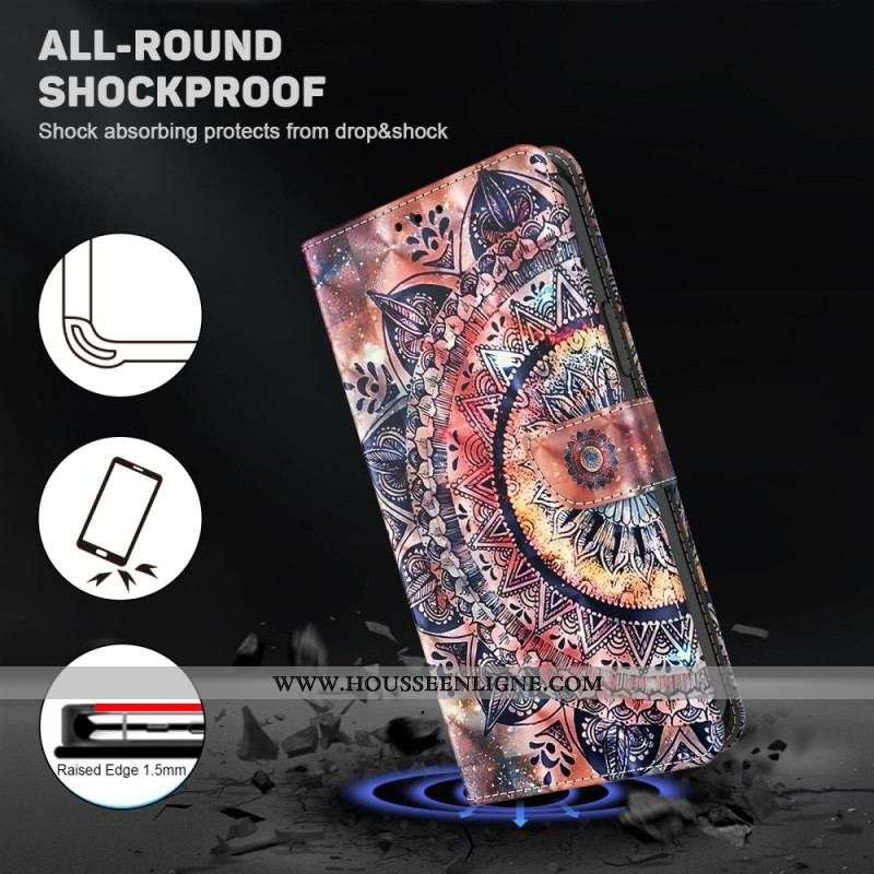 Housse Sony Xperia 1 IV Mandala Coloré à Lanière