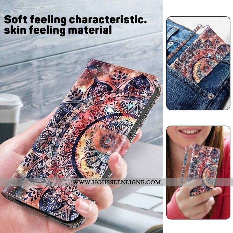 Housse Sony Xperia 1 IV Mandala Coloré à Lanière