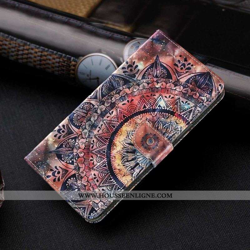 Housse Sony Xperia 1 IV Mandala Coloré à Lanière
