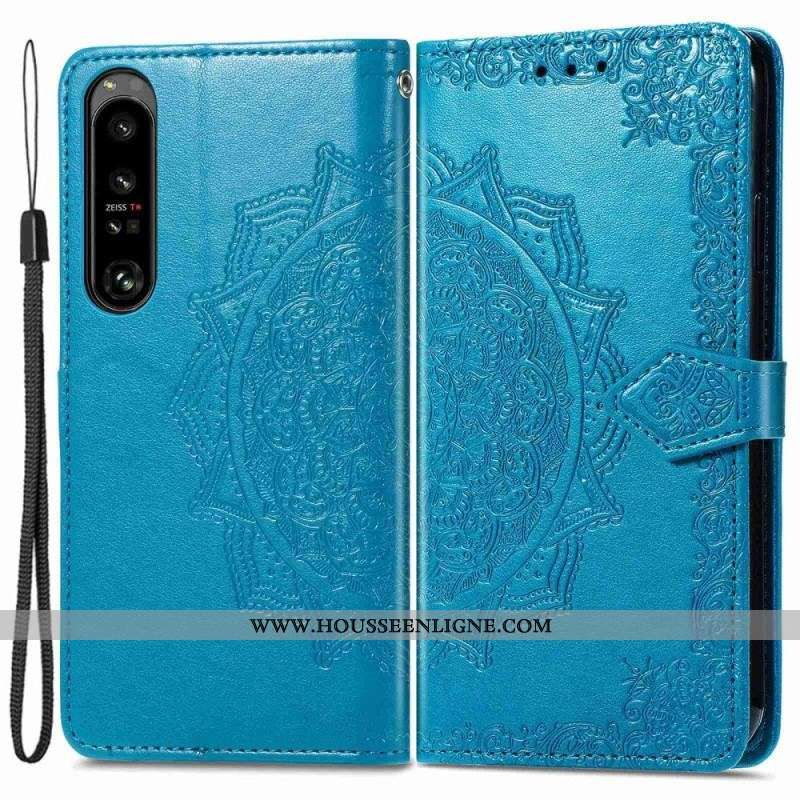 Housse Sony Xperia 1 IV Mandala Soleil avec Lanière