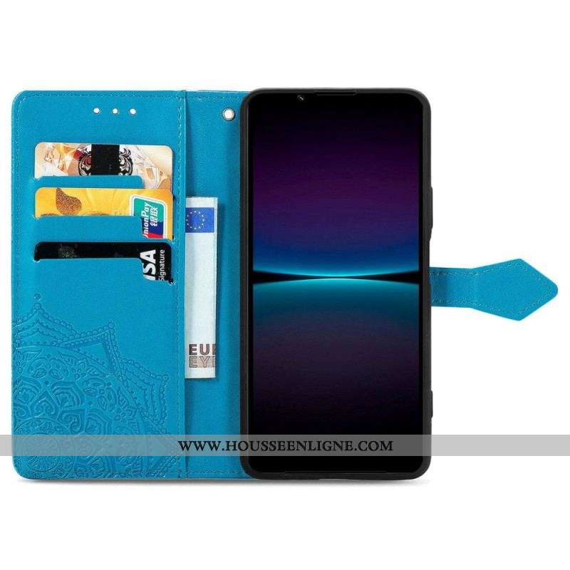 Housse Sony Xperia 1 IV Mandala Soleil avec Lanière