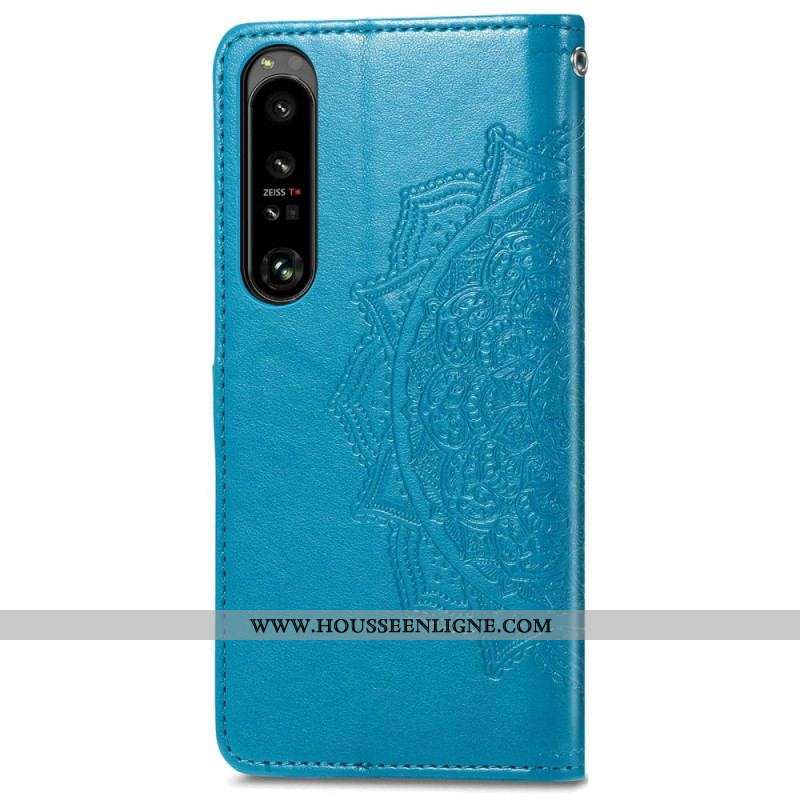 Housse Sony Xperia 1 IV Mandala Soleil avec Lanière