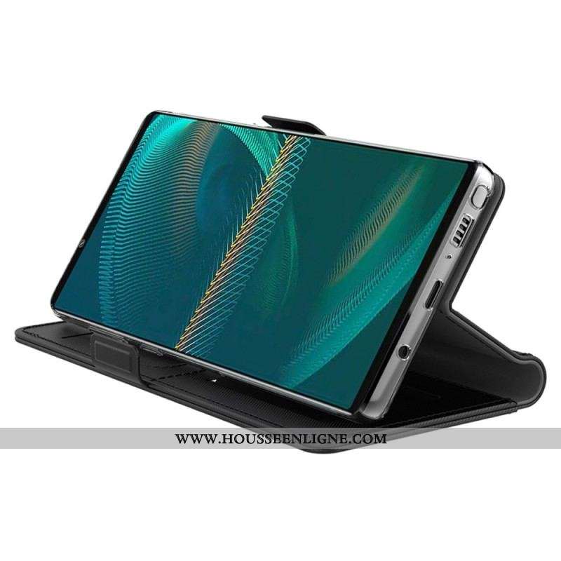 Housse Sony Xperia 1 IV Miroir et Porte-Cartes Amovible