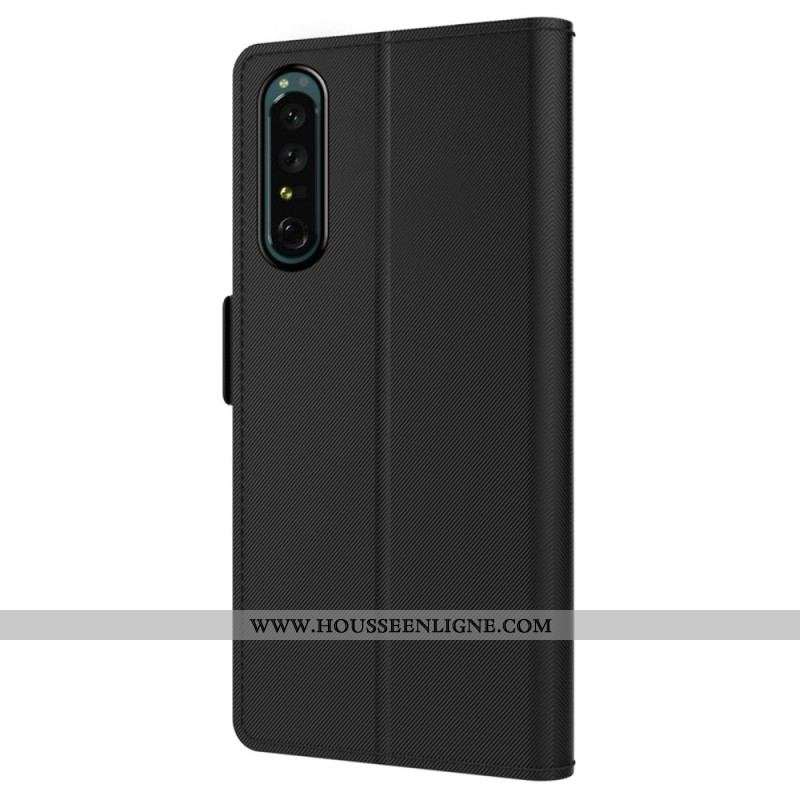 Housse Sony Xperia 1 IV Miroir et Porte-Cartes Amovible