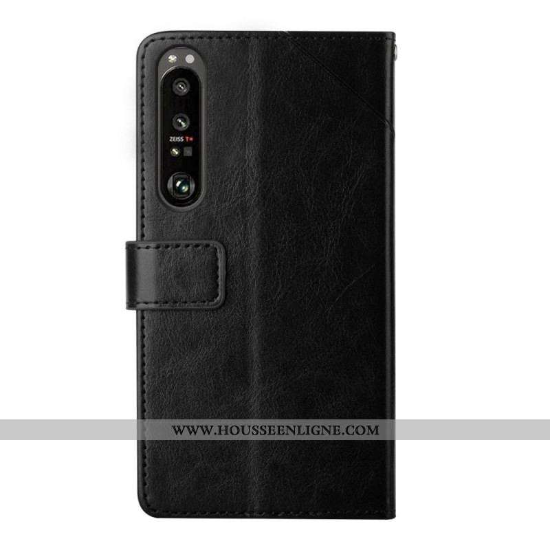 Housse Sony Xperia 1 IV Motif Y à Lanière