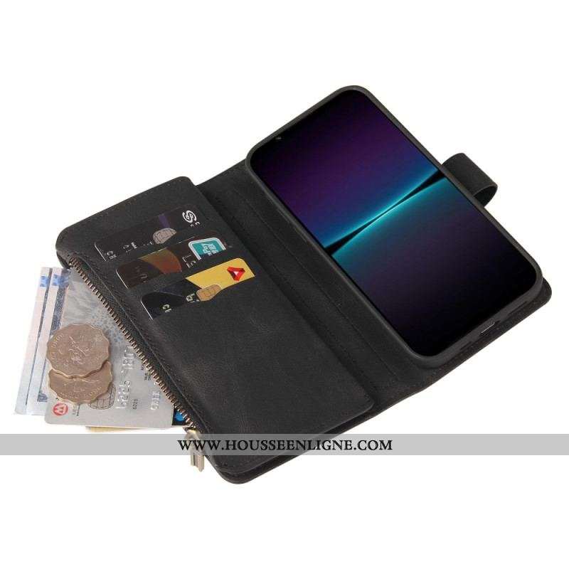 Housse Sony Xperia 1 IV Multi-fonctions Porte-Cartes