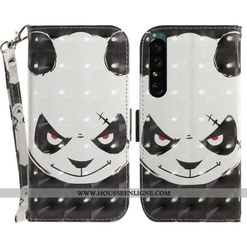 Housse Sony Xperia 1 IV Panda à Lanière