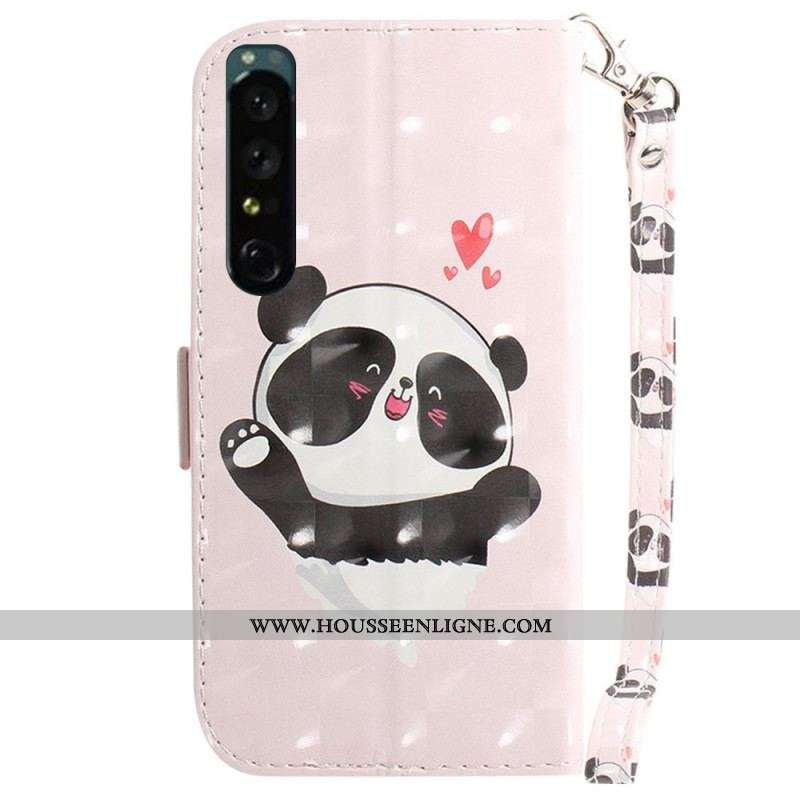 Housse Sony Xperia 1 IV Petit Panda à Lanière
