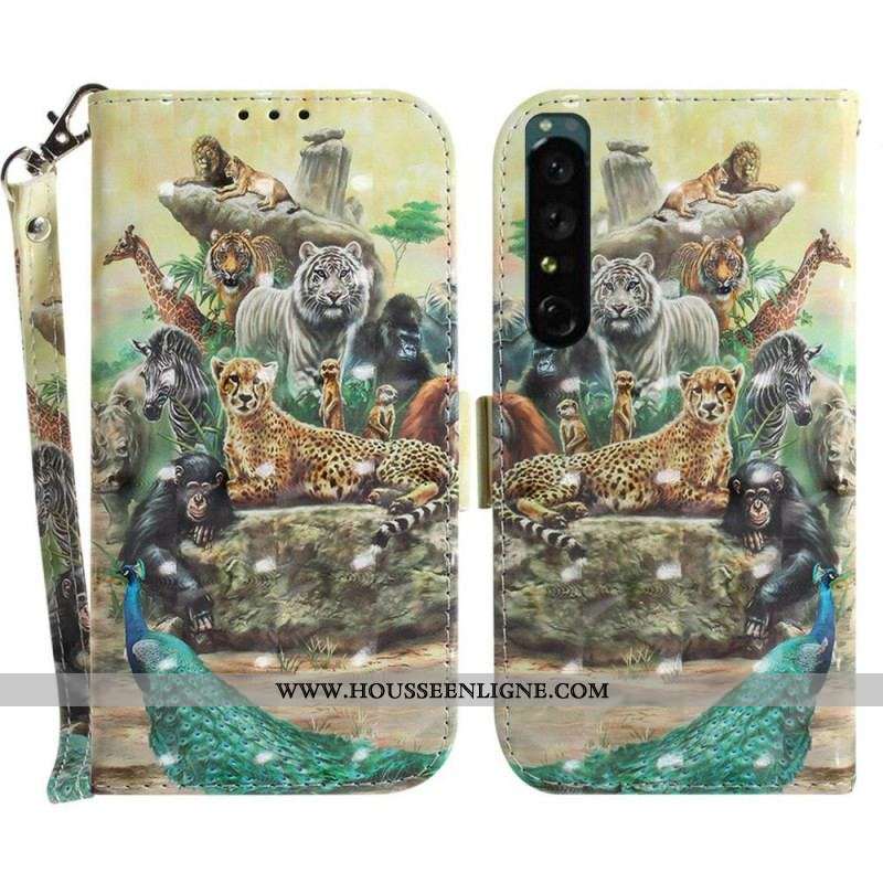 Housse Sony Xperia 1 IV Safari à Lanière