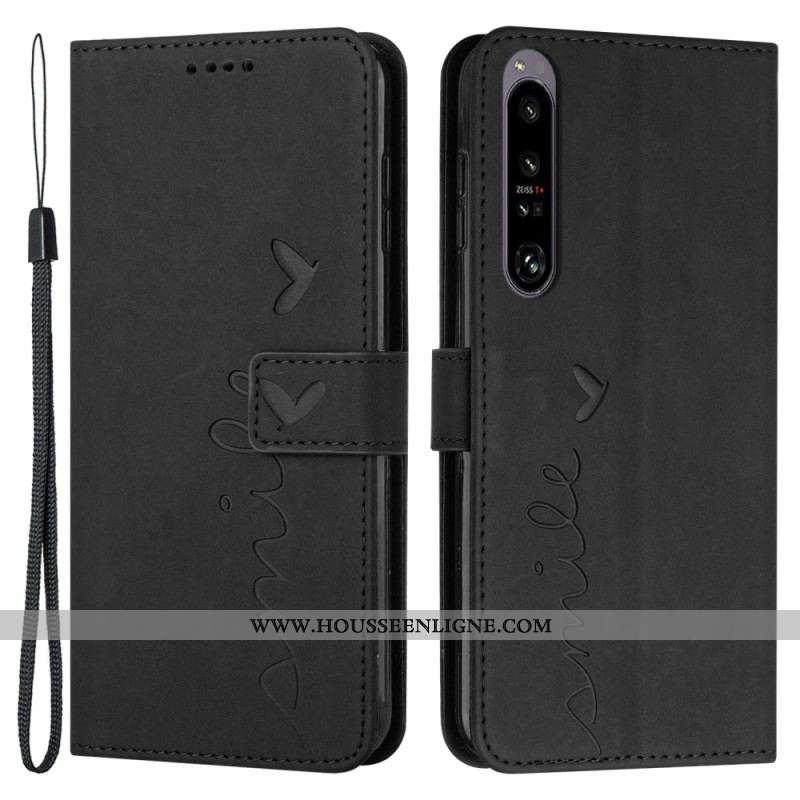 Housse Sony Xperia 1 IV Smile avec Lanière