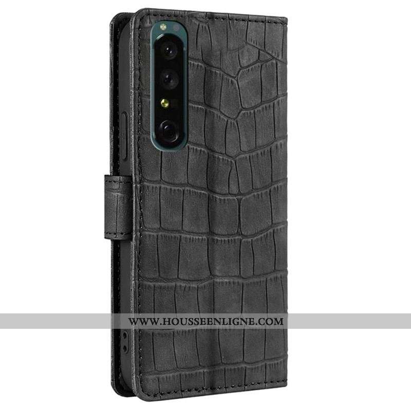 Housse Sony Xperia 1 IV Style Crocodile