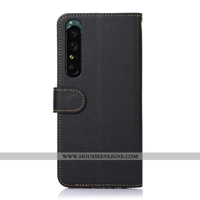 Housse Sony Xperia 1 IV Style Litchi RFID