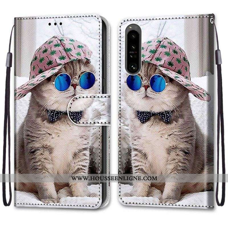 Housse Sony Xperia 1 IV Yo Cat à Lanière