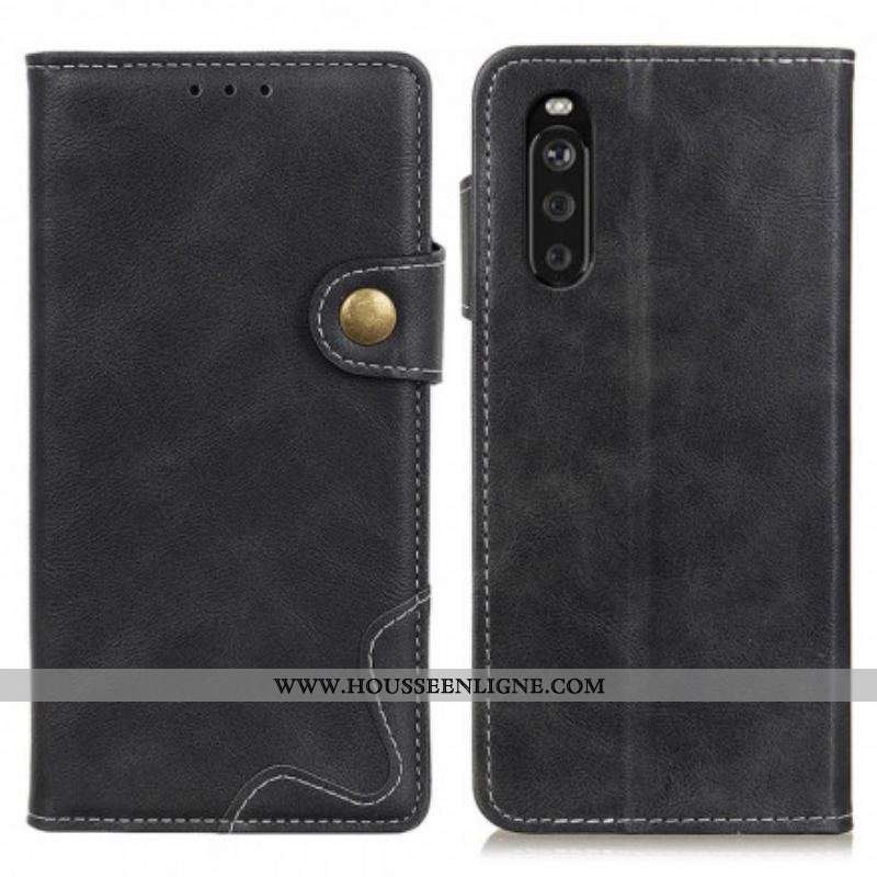 Housse Sony Xperia 10 III Artistique Bouton et Coutures