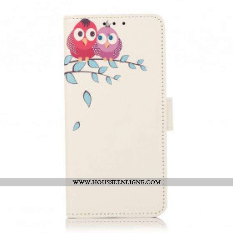 Housse Sony Xperia 10 III Couple De Hiboux Sur l'Arbre