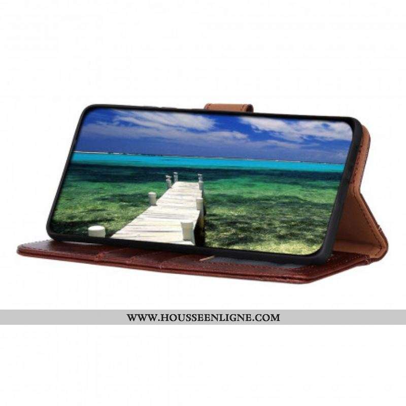 Housse Sony Xperia 10 III Cuir Fendu Verni