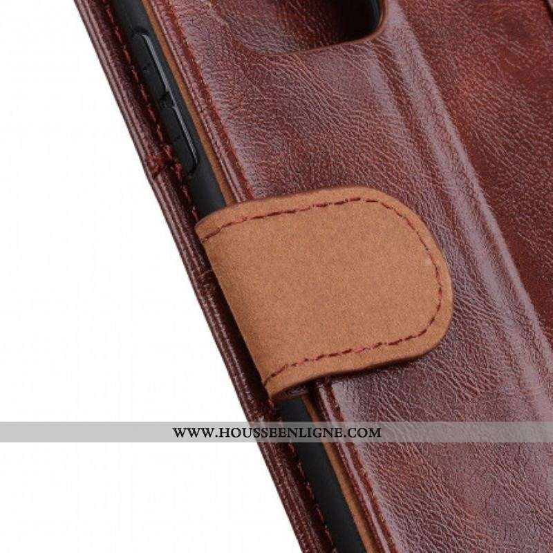 Housse Sony Xperia 10 III Cuir Fendu Verni