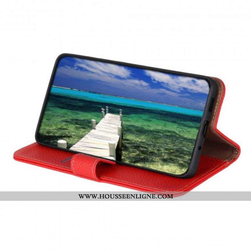 Housse Sony Xperia 10 III Cuir Litchi KHAZNEH
