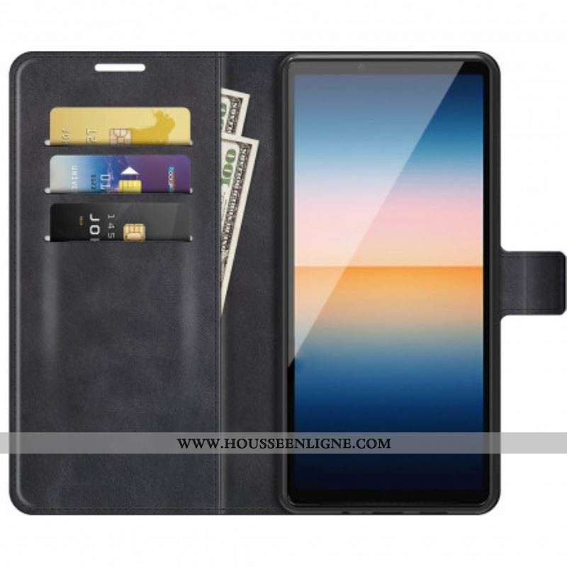 Housse Sony Xperia 10 III Effet Cuir Slim Extrême