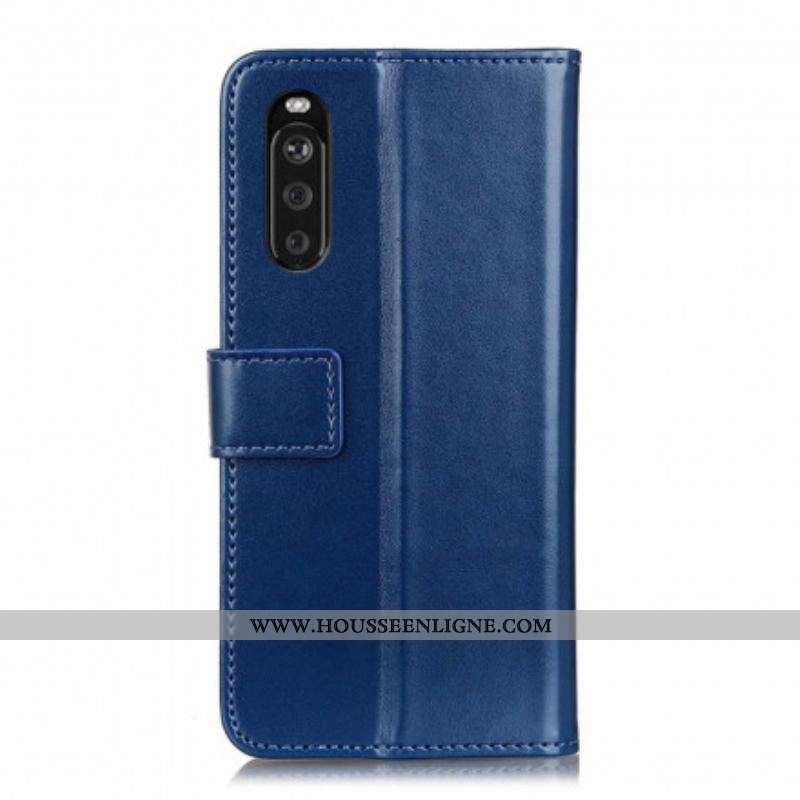 Housse Sony Xperia 10 III Effet Cuir Tricolore