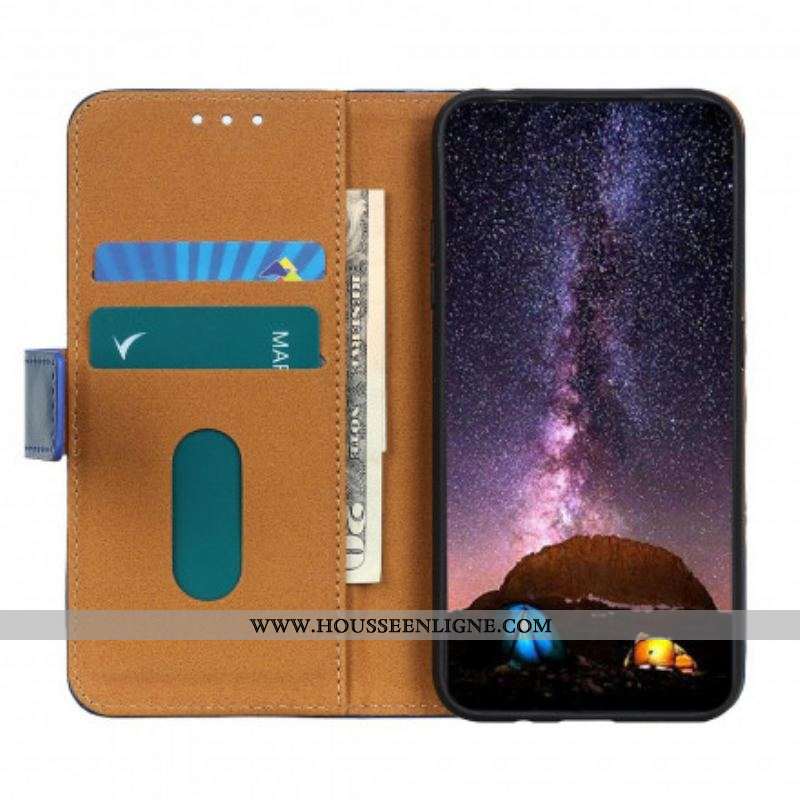 Housse Sony Xperia 10 III Effet Cuir Tricolore