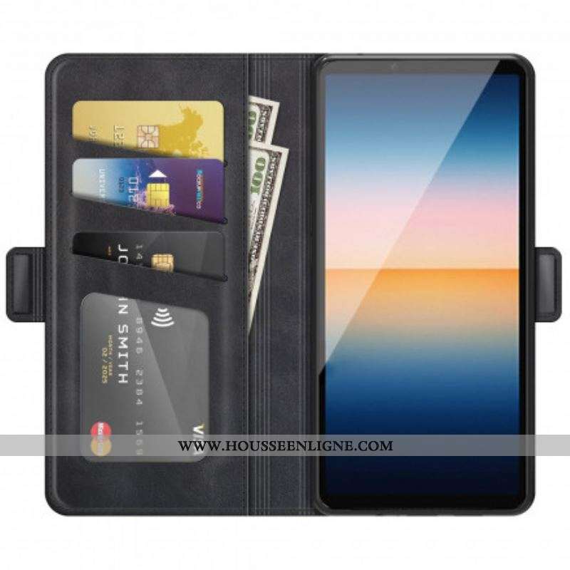 Housse Sony Xperia 10 III Rabat Double Classique
