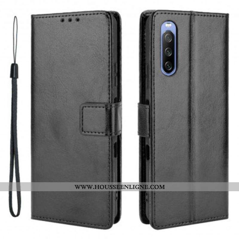 Housse Sony Xperia 10 III Simili Cuir Flashy