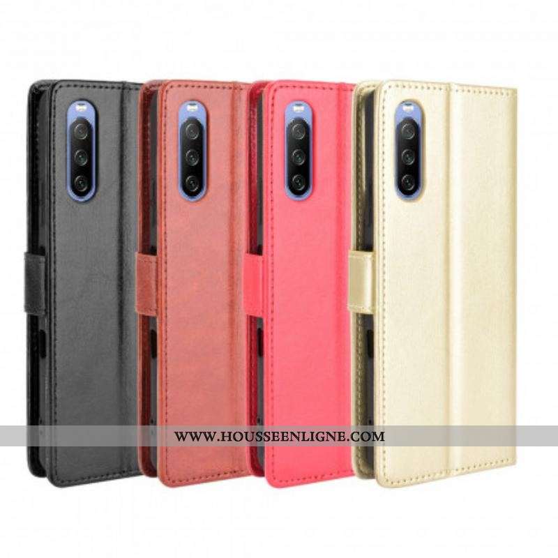 Housse Sony Xperia 10 III Simili Cuir Flashy