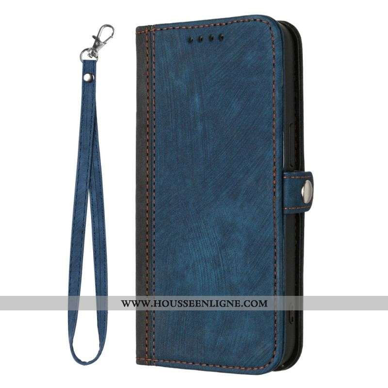 Housse Sony Xperia 10 IV Bicolore avec Lanière