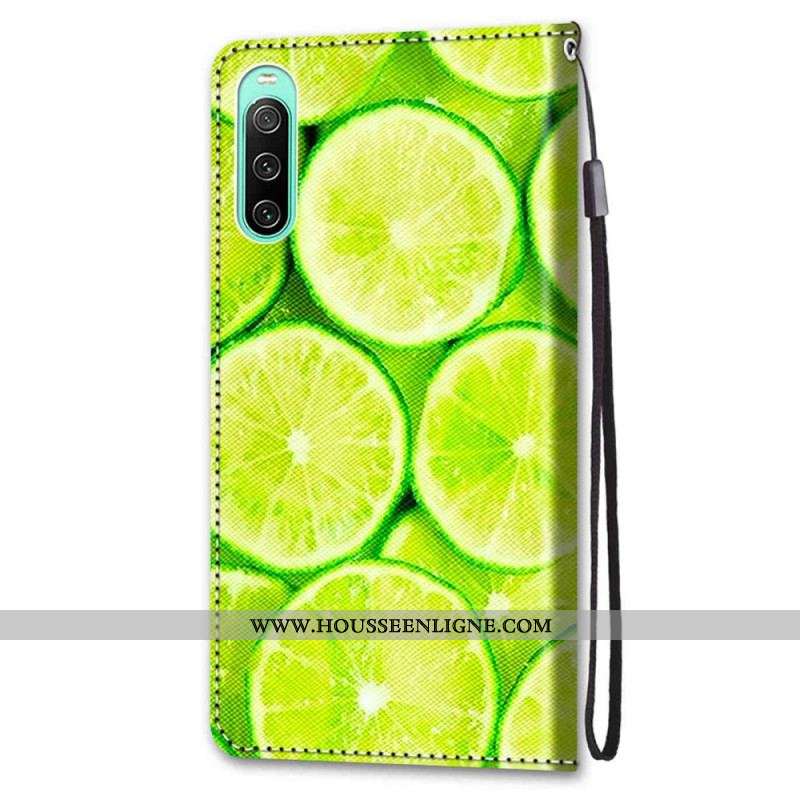 Housse Sony Xperia 10 IV Citrons Verts