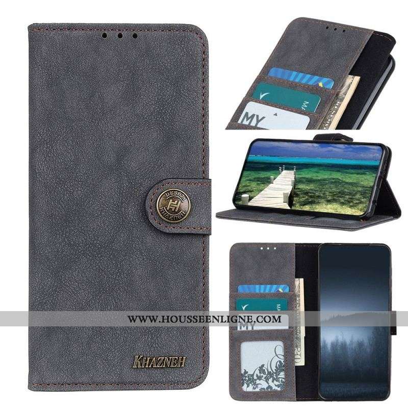 Housse Sony Xperia 10 IV Cuir Fendu Vintage KHAZNEH