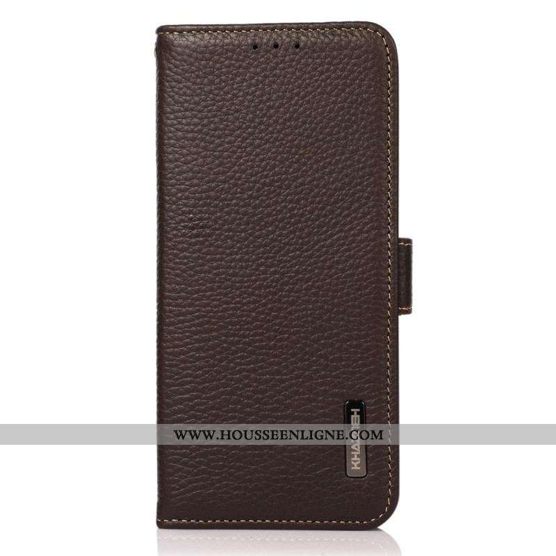 Housse Sony Xperia 10 IV Cuir Litchi KHAZNEH RFID
