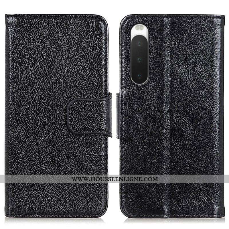 Housse Sony Xperia 10 IV Cuir Nappa Fendu