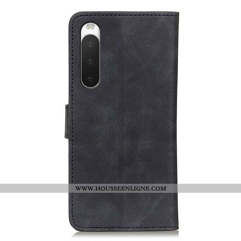 Housse Sony Xperia 10 IV Effet Cuir Vintage KHAZNEH