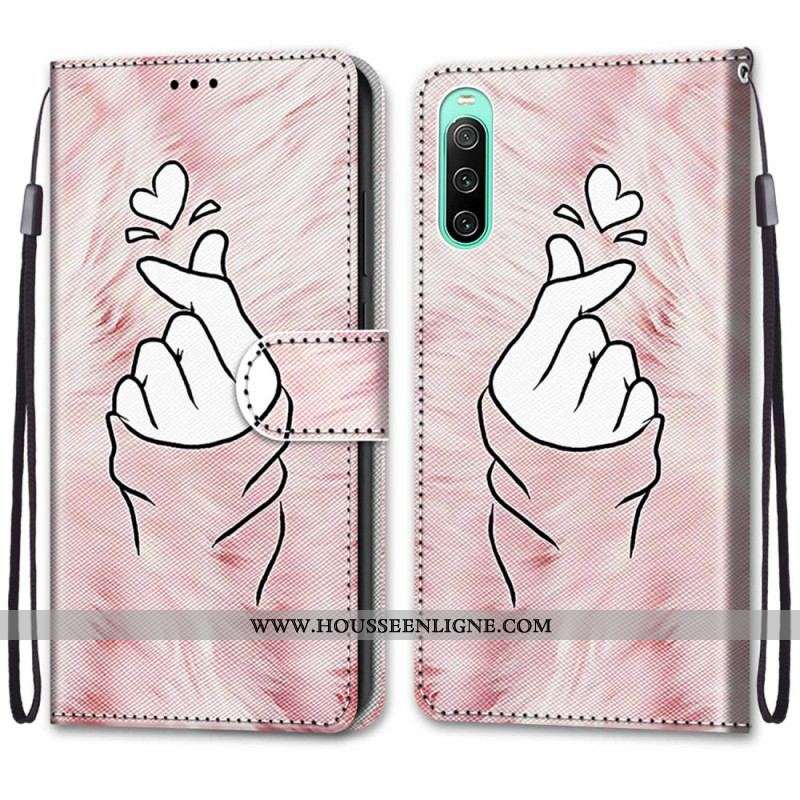 Housse Sony Xperia 10 IV Finger Heart