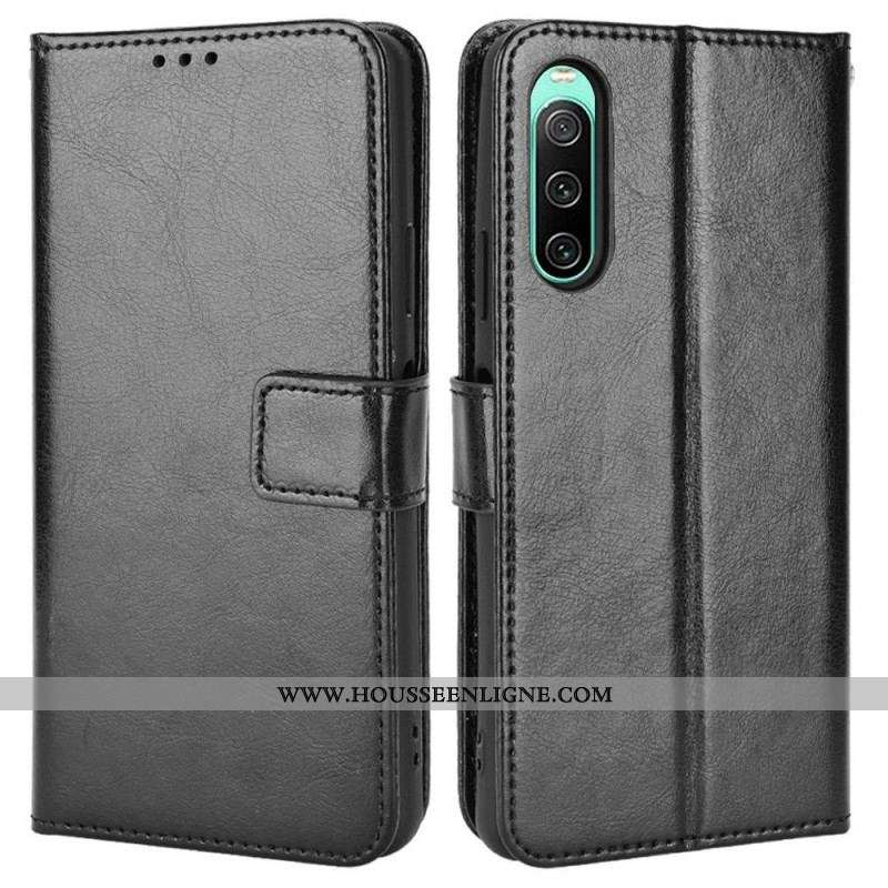 Housse Sony Xperia 10 IV Simili Cuir Flashy