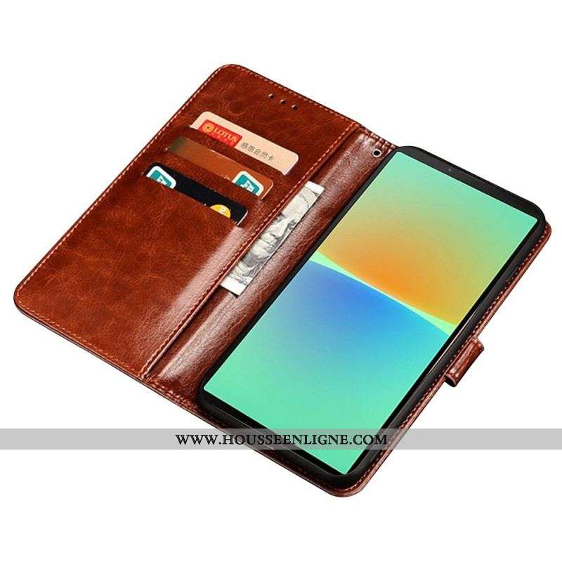 Housse Sony Xperia 10 IV Simili Cuir IDEWEI