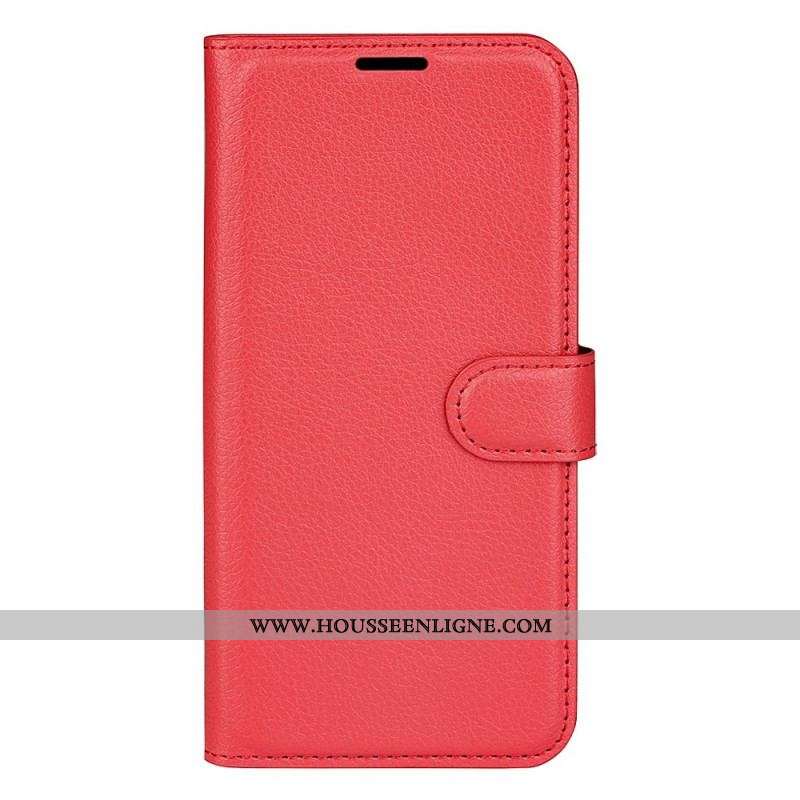 Housse Sony Xperia 10 IV Simili Cuir Litchi Classique