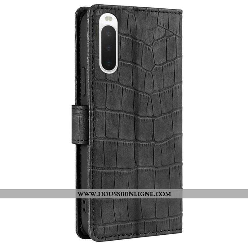 Housse Sony Xperia 10 IV Style Peau de Crocodile