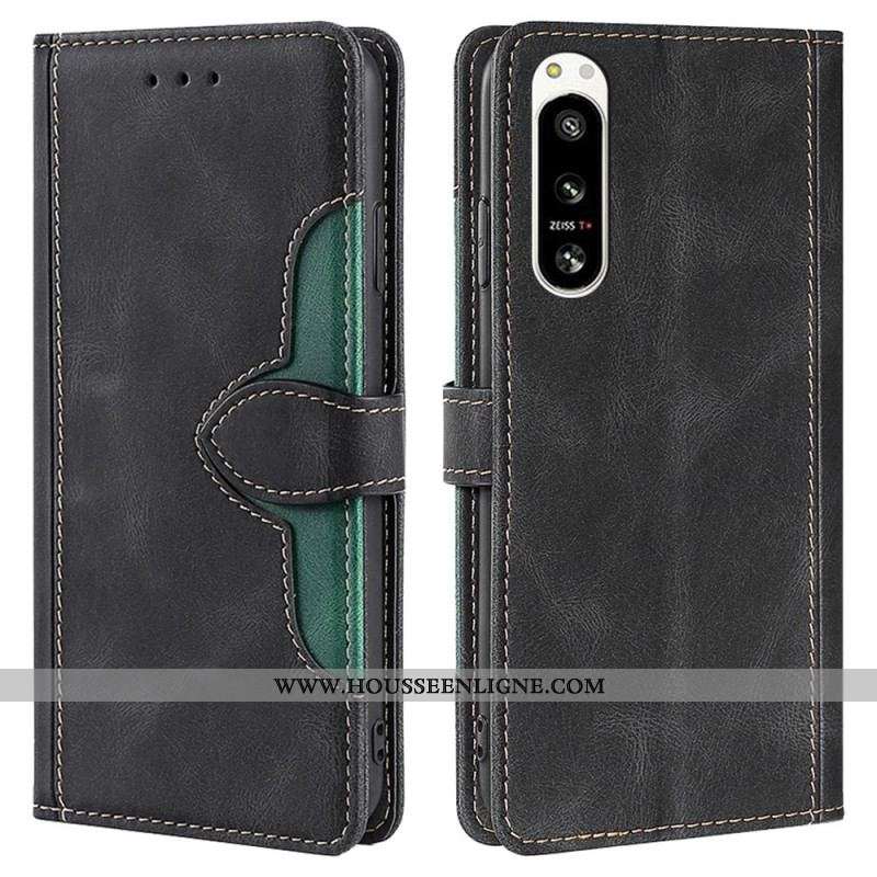 Housse Sony Xperia 5 IV Bicolore Florale