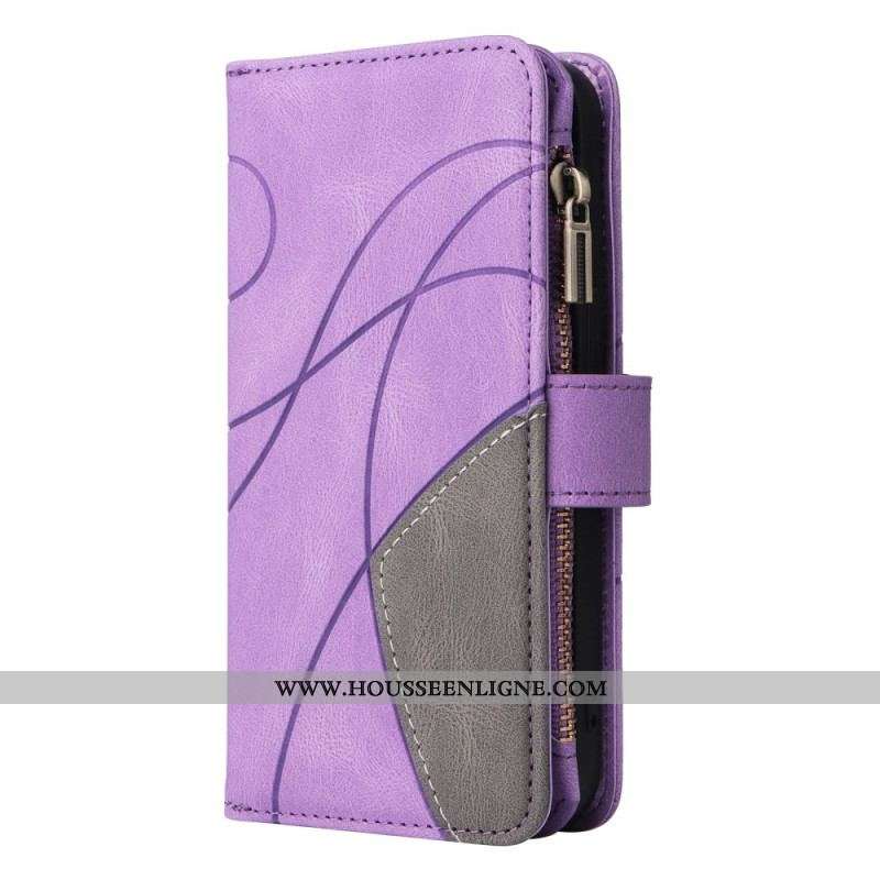 Housse Sony Xperia 5 IV Bicolore avec Porte-Monnaie