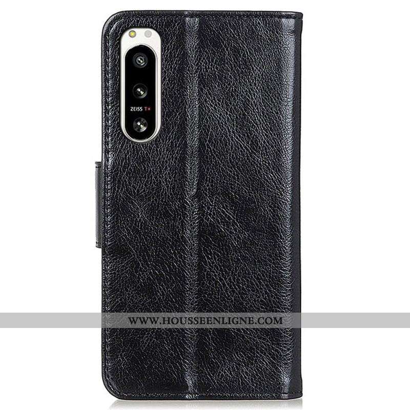Housse Sony Xperia 5 IV Cuir Fendu Nappa