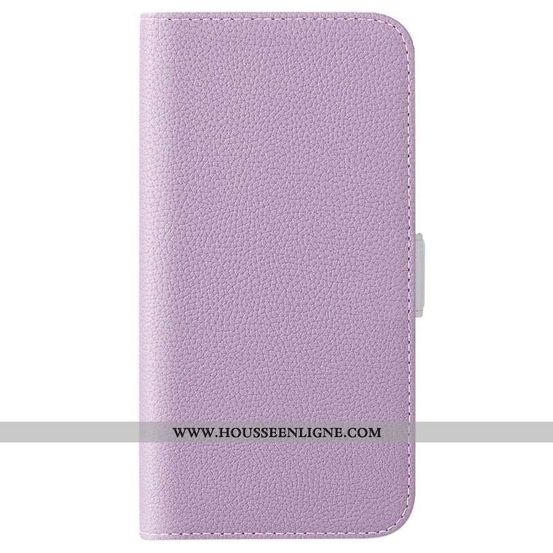 Housse Sony Xperia 5 IV Cuir Litchi Double Fermoir