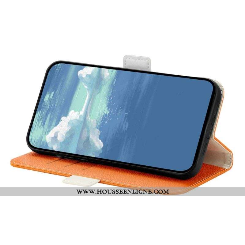 Housse Sony Xperia 5 IV Cuir Litchi Double Fermoir