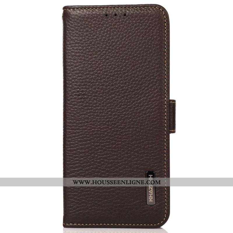 Housse Sony Xperia 5 IV Cuir Litchi KHAZNEH RFID