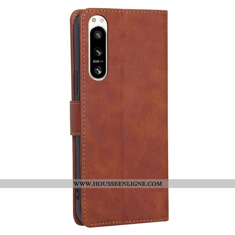 Housse Sony Xperia 5 IV Cuir Litchi RFID