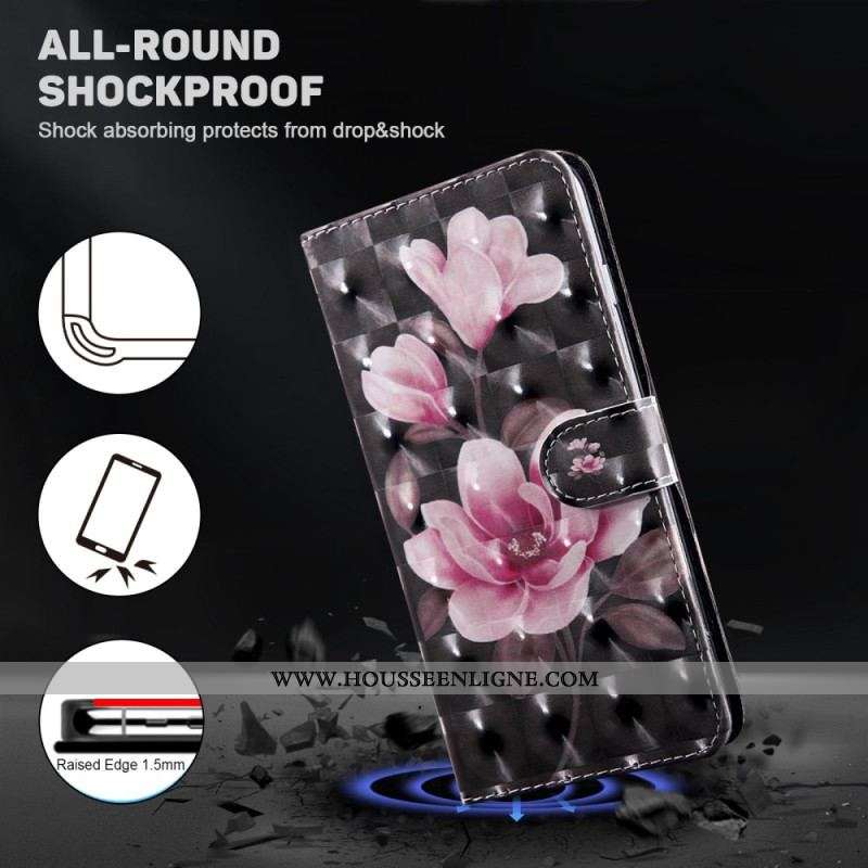 Housse Sony Xperia 5 IV Fleurs à Lanière