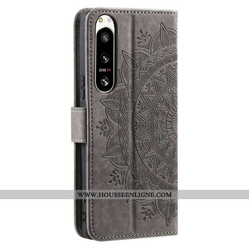 Housse Sony Xperia 5 IV Mandala Soleil à Lanière