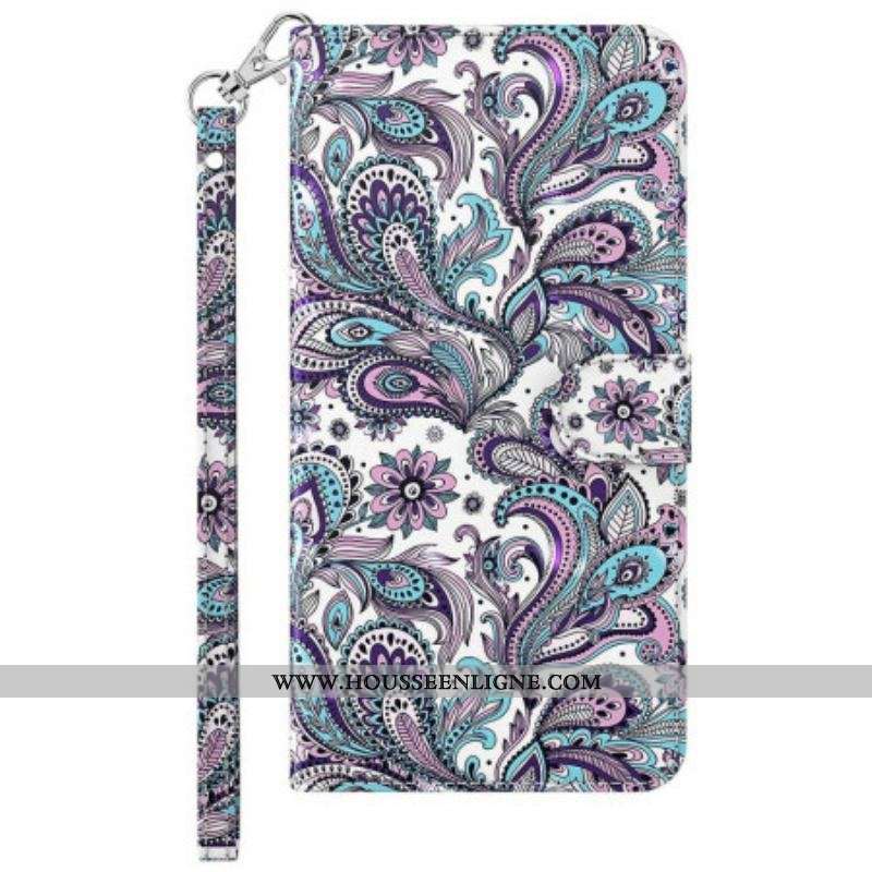 Housse Sony Xperia 5 IV Motif Cachemire à Lanière