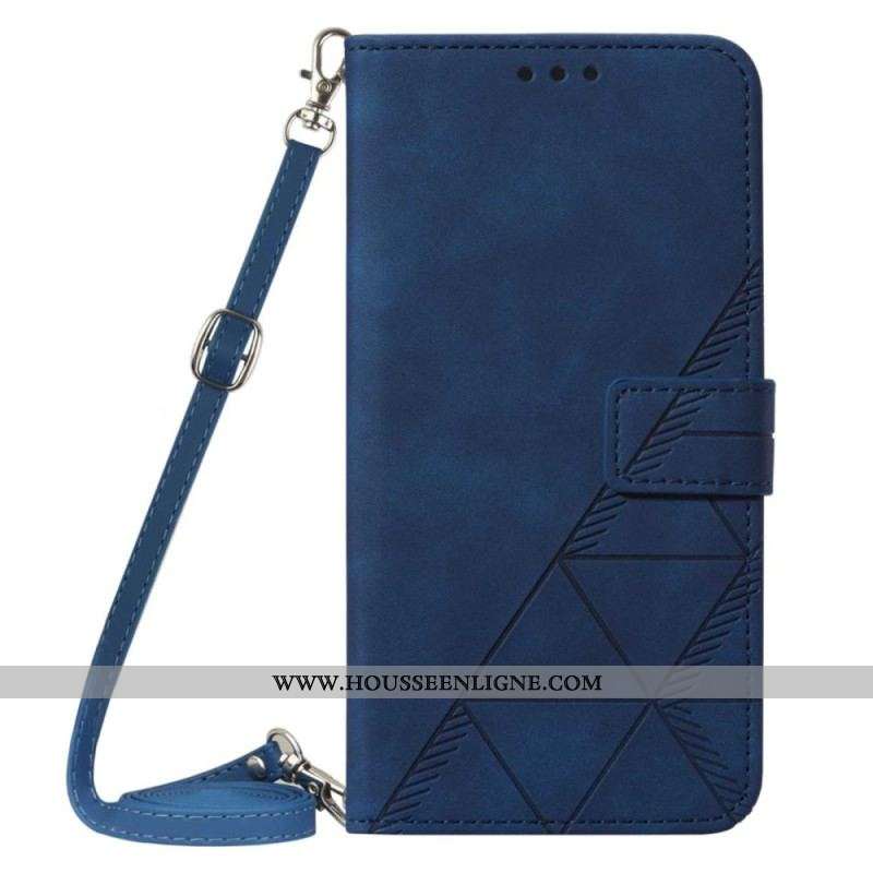 Housse Sony Xperia 5 IV Motif Triangles avec Bandoulière